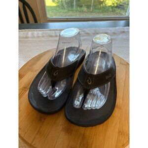 OluKai Ohana Men's Beach Sandals - Black, US 8 41